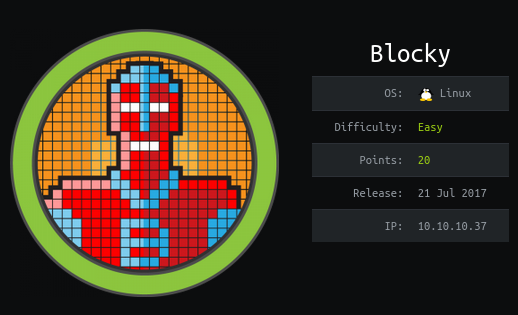 HackTheBox - Blocky thumbnail