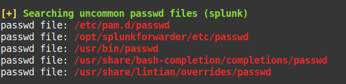 uncommon passwd files