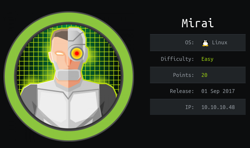 HackTheBox - Mirai thumbnail