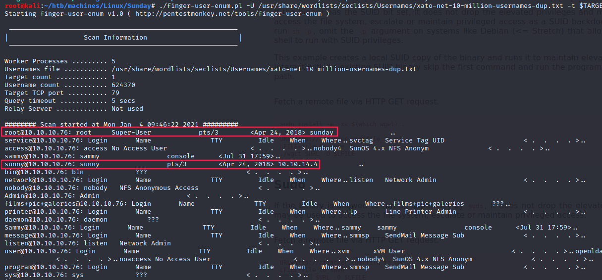 finger users more usernames
