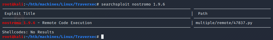 searchsploit nostromo