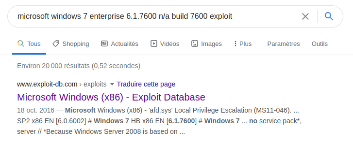 google search exploits windows 7
