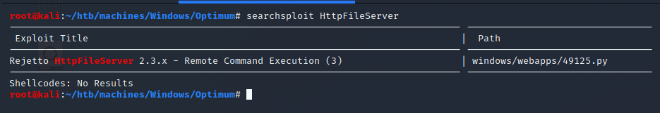 searchsploit HttpFileServer